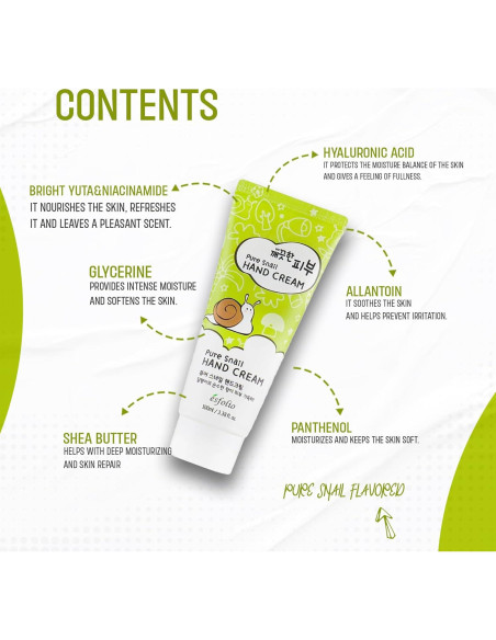 Crema de Manos Esfolio Pure Skin Snail 100ml - Hidratante No Grasa Crema de Manos Esfolio Pure Skin Snail 100ml - Hidratante No Grasa