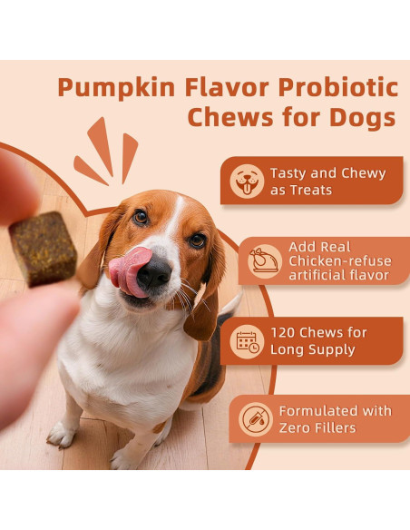 Probioticos para Perros ZEBORA 120 Masticables Sabor Calabaza Probioticos para Perros ZEBORA 120 Masticables Sabor Calabaza