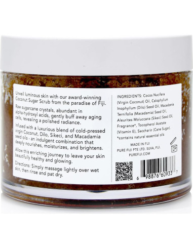 Exfoliante Corporal de Azúcar de Coco Pure Fiji 300ml Frangipani