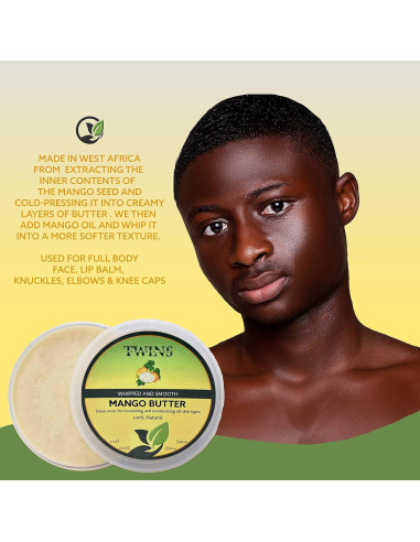 Mantequilla de Mango Batida 227g - Twins Cuidado Personal - Hidratante Natural