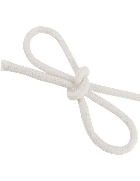 Cuerda de Algodón Trenzada FUNSUEI 100m 8mm Blanca para Manualidades Cuerda de Algodón Trenzada FUNSUEI 100m 8mm Blanca para Manualidades