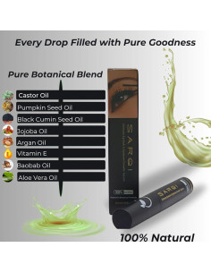 Aceite Crecimiento Pestañas y Cejas SARQI 10 ml Natural 2