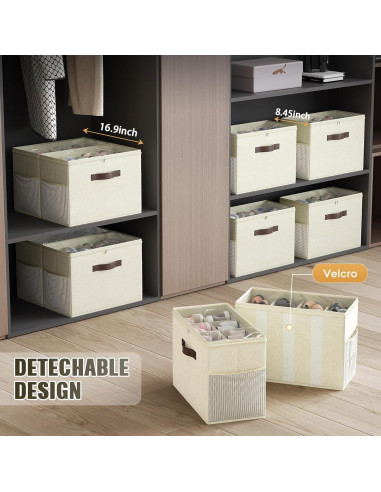 Organizador de Zapatos Budding Joy 2 Piezas Beige Amarillo