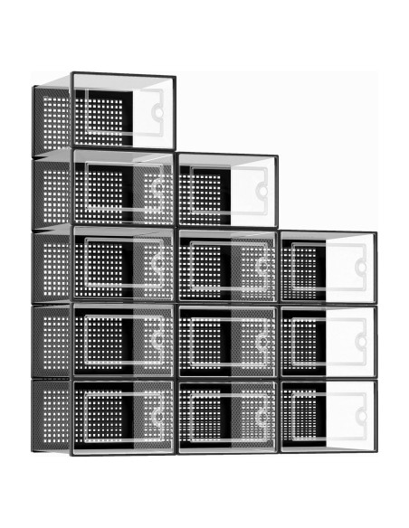 Cajas de Almacenamiento para Zapatos Kuject 12 Piezas X-Large Cajas de Almacenamiento para Zapatos Kuject 12 Piezas X-Large