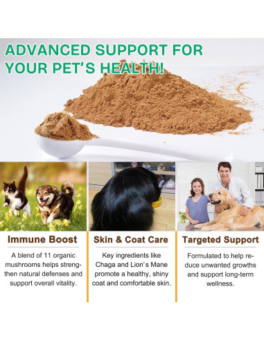 Suplemento en Polvo de Champiñones para Perros y Gatos - 120g