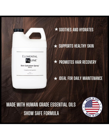 Spray de Salvación de Piel EQ5 1.89L para Caballos - Alivio Escamas y Ronchas