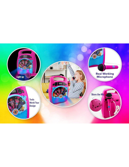 Karaoke Portátil eKids Trolls World Tour Bluetooth 1.04kg Karaoke Portátil eKids Trolls World Tour Bluetooth 1.04kg