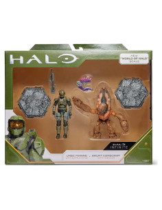 Figuras Halo Infinite Marine UNSC y Grunt Conscript 10 cm