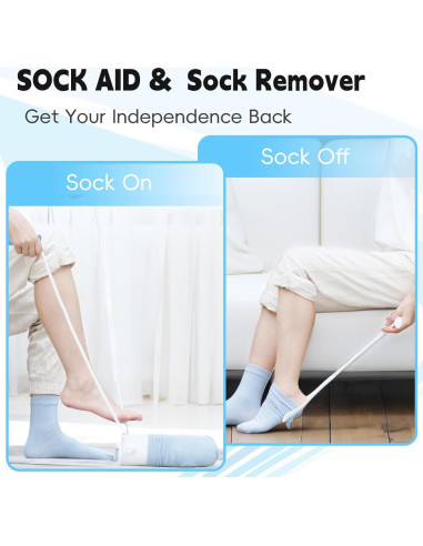 Kit de Ayuda para Calcetines Yitobecka 2 Piezas Blanco