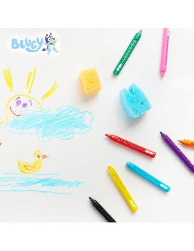 Crayones de Baño Bluey para Niños - Set de 10 Colores Lavables
