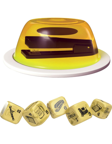 Juego de Dados YAHTZEE The Office - Taza con Grapadora Gelatina Juego de Dados YAHTZEE The Office - Taza con Grapadora Gelatina