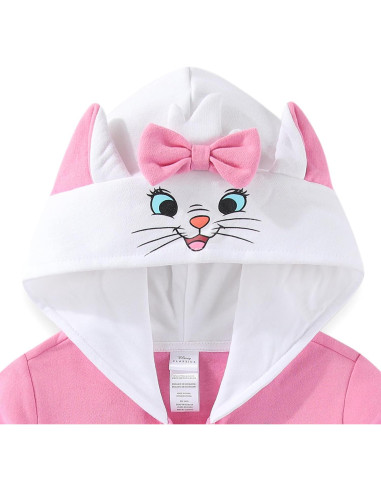Sudadera con Cremallera Disney Marie la Gata Rosa Niñas 4-10