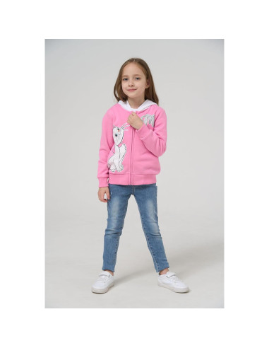 Sudadera con Cremallera Disney Marie la Gata Rosa Niñas 4-10