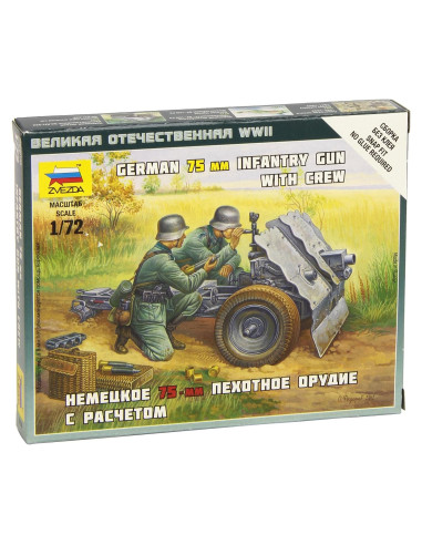 Kit de Modelo Zvezda Artillería Alemana 75mm 1/72