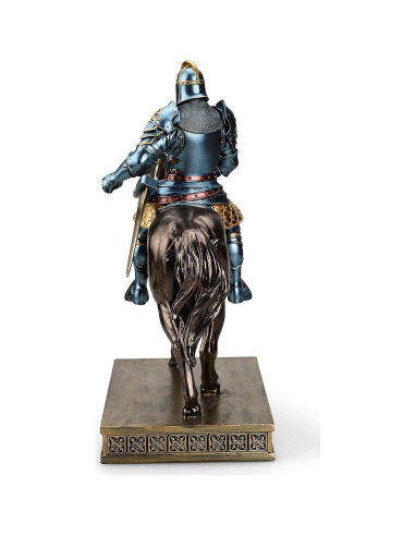 Estatua Caballero Guerrero HDMbigmi Azul 26.9x30cm