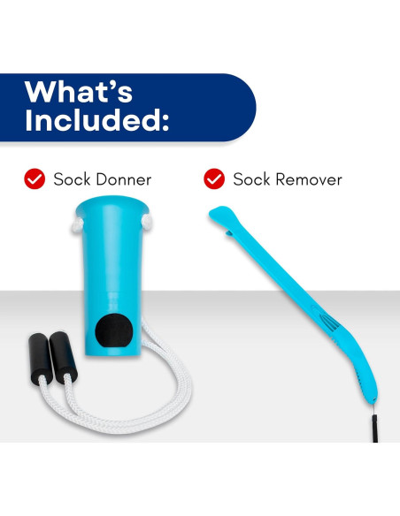 RMS Kit de Ayuda para Poner Calcetines 2 Piezas - Azul RMS Kit de Ayuda para Poner Calcetines 2 Piezas - Azul