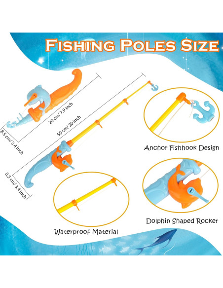 Juego de Pesca Magnético 12 Piezas Norcoin para Niños Juego de Pesca Magnético 12 Piezas Norcoin para Niños