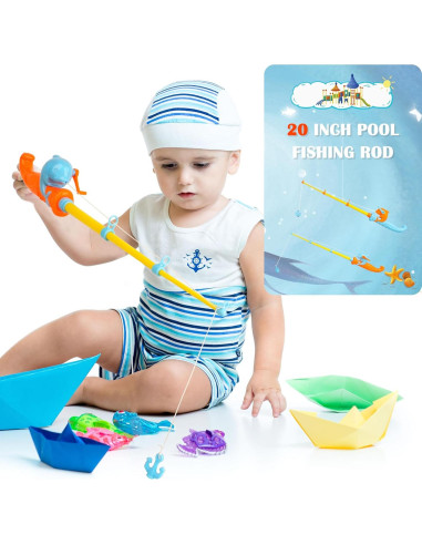 Juego de Pesca Magnético 12 Piezas Norcoin para Niños