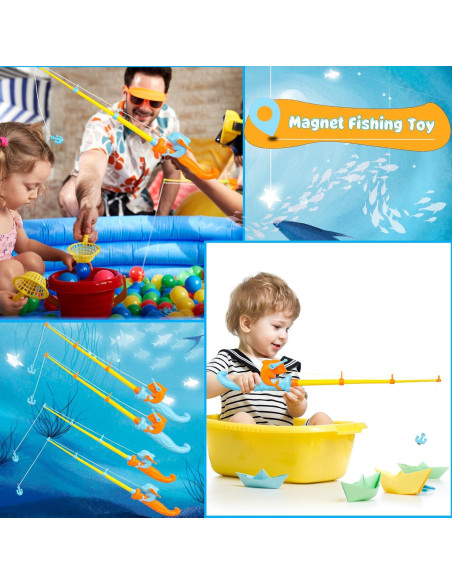 Juego de Pesca Magnético 12 Piezas Norcoin para Niños Juego de Pesca Magnético 12 Piezas Norcoin para Niños