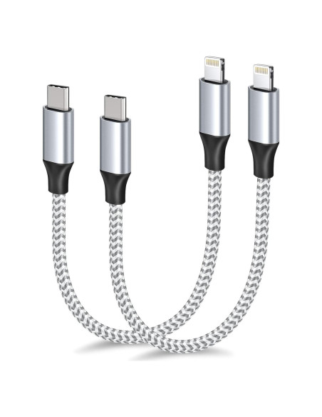 Cable USB C a Lightning Fushok 30.48 cm Carga Rápida MFi Cable USB C a Lightning Fushok 30.48 cm Carga Rápida MFi