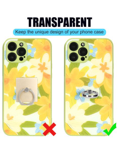 Soporte Anillo Teléfono Transparente EI Sonador Oro Rosa 2