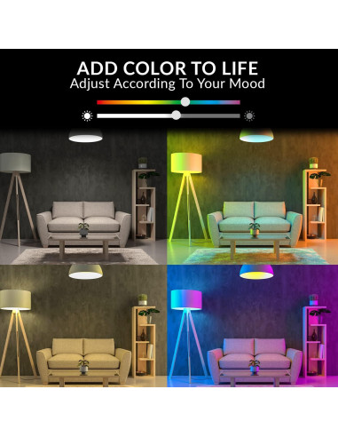 Bombilla LED Inteligente Himalayan Glow RGB E26 9.5W 800lm 4P