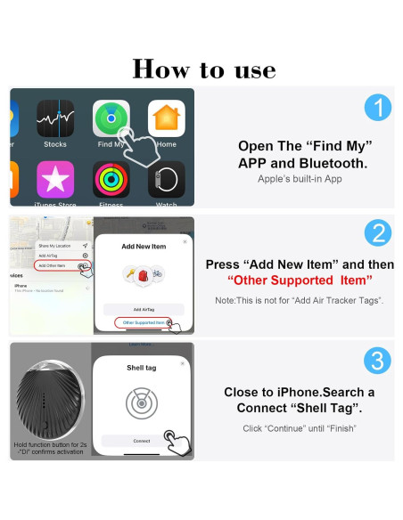 Etiqueta de Seguimiento Bluetooth Air Tracker MFi - IP68, iOS Etiqueta de Seguimiento Bluetooth Air Tracker MFi - IP68, iOS