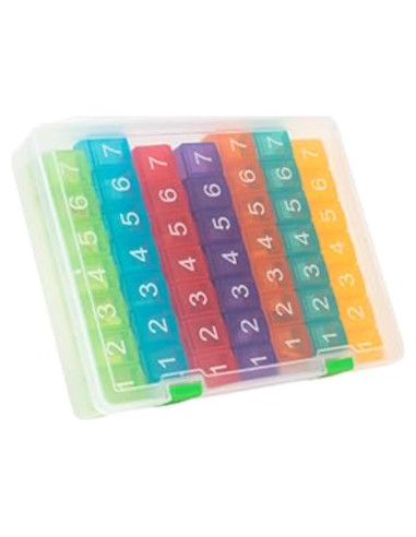 Organizador Semanal de Pastillas e-Pill 7x7 Multicolor