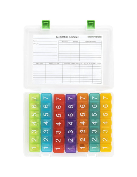 Organizador Semanal de Pastillas e-Pill 7x7 Multicolor Organizador Semanal de Pastillas e-Pill 7x7 Multicolor