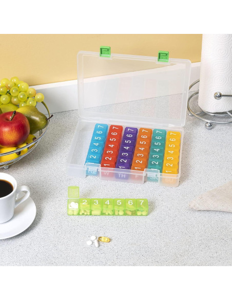 Organizador Semanal de Pastillas e-Pill 7x7 Multicolor Organizador Semanal de Pastillas e-Pill 7x7 Multicolor