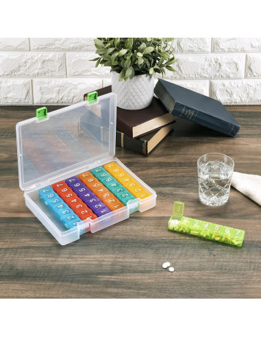 Organizador Semanal de Pastillas e-Pill 7x7 Multicolor
