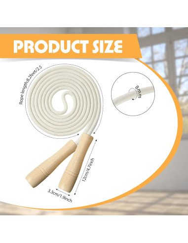 Cuerda de Saltar Ajustable Hungdao para Niños 2.5m 4 Pcs
