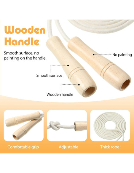 Cuerda de Saltar Ajustable Hungdao para Niños 2.5m 4 Pcs Cuerda de Saltar Ajustable Hungdao para Niños 2.5m 4 Pcs