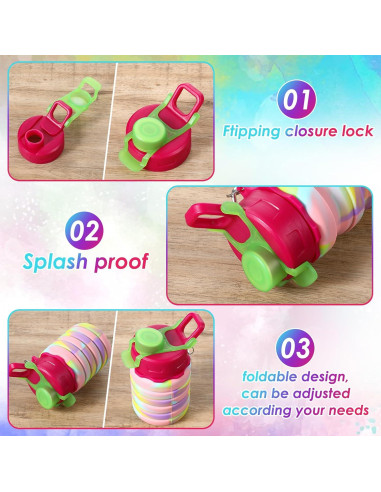 Paquete de 5 Botellas de Agua Plegables JOUTYFOR 500 ml Silicona