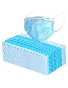 Mascarillas Desechables Wecolor 100 Pcs 3 Capas Azul