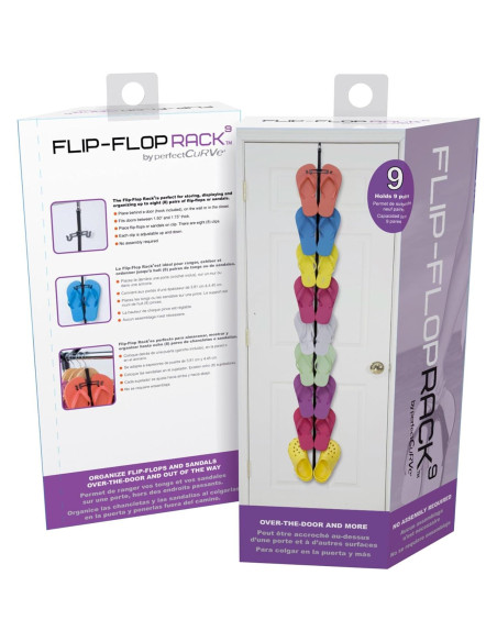 Organizador de Zapatos Perfect Curve 9 Pares sobre Puerta Negro Organizador de Zapatos Perfect Curve 9 Pares sobre Puerta Negro