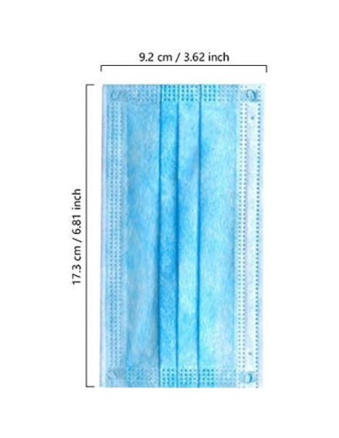 Mascarillas Desechables Wecolor 100 Pcs 3 Capas Azul