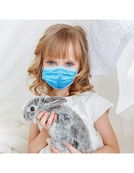 Mascarillas Desechables Wecolor 100 Pcs 3 Capas Azul Mascarillas Desechables Wecolor 100 Pcs 3 Capas Azul