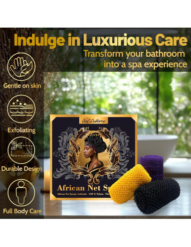 Esponja Exfoliante de Red Africana JieLiLeHome 81cm 3 Colores