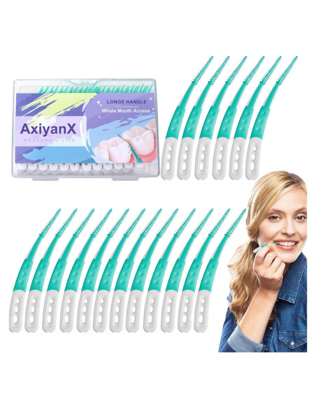 84 Palillos Dentales de Silicona AxiyanX, Limpieza Suave y Efectiva 84 Palillos Dentales de Silicona AxiyanX, Limpieza Suave y Efectiva