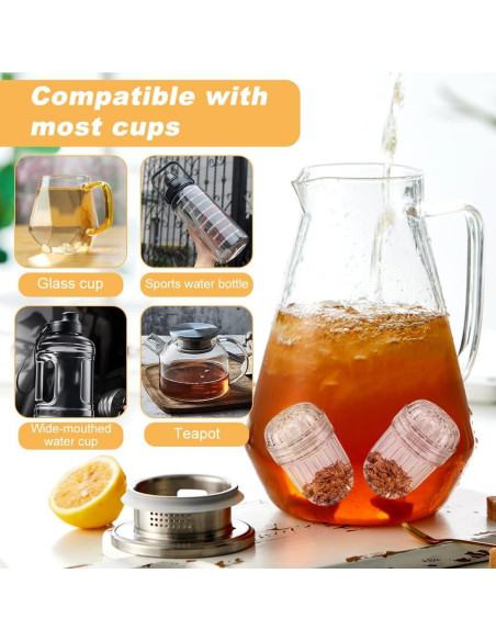 Infusores de Frutas Zenquark para Botellas de Boca Ancha - 3 Piezas Infusores de Frutas Zenquark para Botellas de Boca Ancha - 3 Piezas