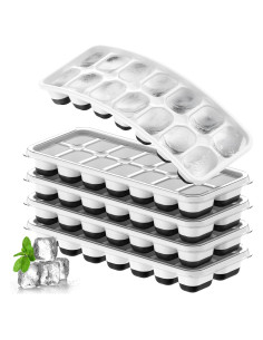 Bandeja de Hielo Tohsssik 5 Piezas Silicona Negra Reutilizable
