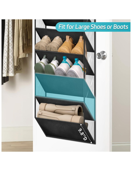 Organizador de Zapatos Colgante AOODA 20 Pares Negro 180 cm Organizador de Zapatos Colgante AOODA 20 Pares Negro 180 cm