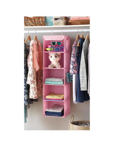 Estante Colgante Rosa Whitmor 5 Secciones para Armario