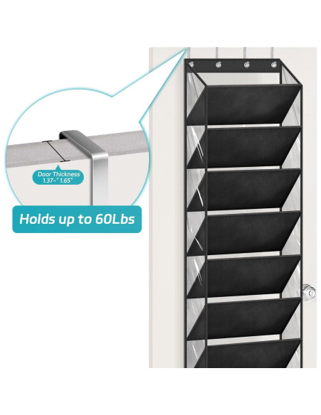 Organizador de Zapatos Colgante AOODA 20 Pares Negro 180 cm Organizador de Zapatos Colgante AOODA 20 Pares Negro 180 cm