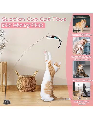 Juego Interactivo para Gatos Maiguangta 6 Piezas con Ventosas