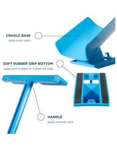 Asistente para Poner Calcetines OrthoSleeve Azul - Ayuda Movilidad