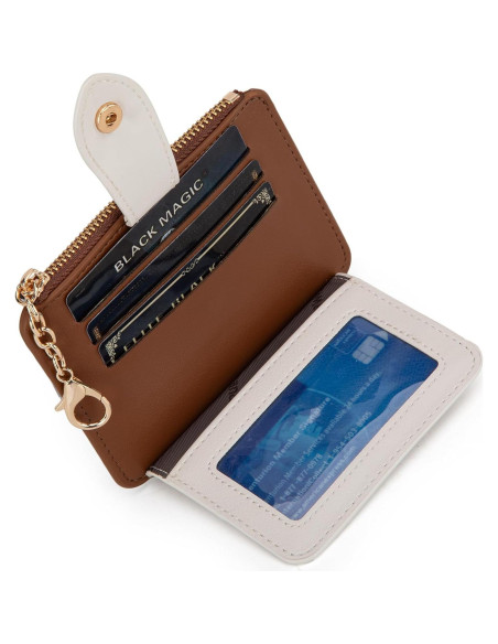 Portatarjetas de Crédito RFID Montana West Mujer Slim Marrón-Beige Portatarjetas de Crédito RFID Montana West Mujer Slim Marrón-Beige