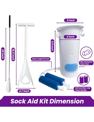Kit de Ayuda para Poner Calcetines SHEINMED 3 en 1 para Ancianos