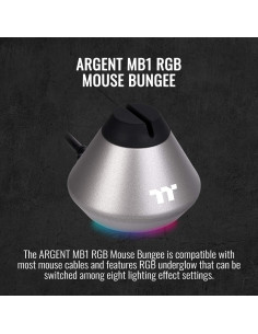 Soporte para Ratón Thermaltake Argent MB1 RGB Gris Espacial 2